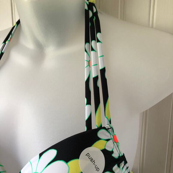 SALT + COVE Juniors Daisy Strappy Underwire Push Up Top Hipster Bottoms Size Med - Picture 6 of 7